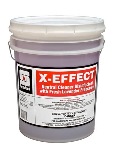 X-EFFECT® Fresh Lavender Disinfectant Cleaner 5 GAL Multi Surface Non-Alkaline Concentrate 1/Pail