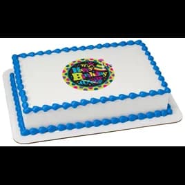 Edible Image 6.25X6.25X0.1 IN Happy Birthday Dazzle EI 12/Pack
