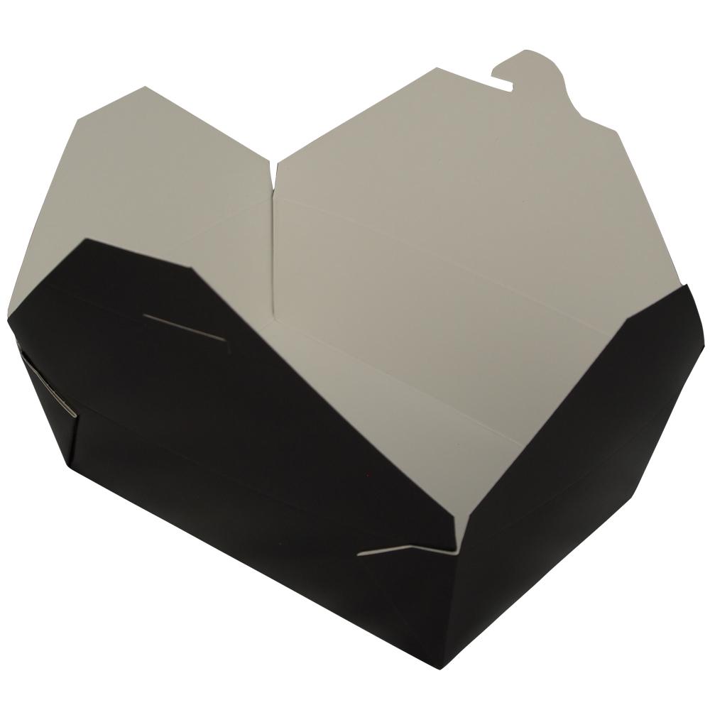 Bio-Pak® #3 Take-Out Container Fold-Top Black 200/Case