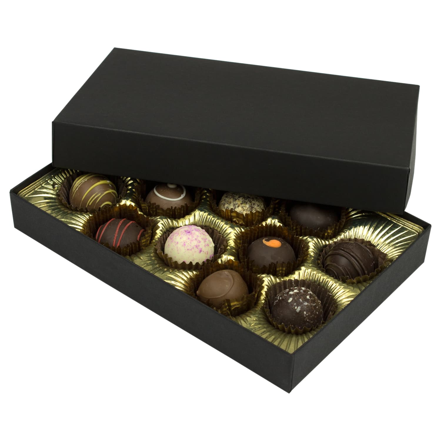 Candy Box 8.125X5.25X1.125 IN Black Onyx Set Up 50/Case