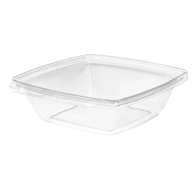 Safe-T-Fresh® Deli Container Hinged 32 OZ RPET Clear Square 168/Case