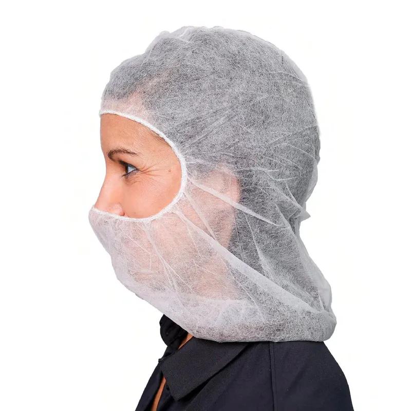 VGuard® Hood XL White Lightweight Spunbond Polypropylene Elastic Headband 100 Count/Bag 20 Bags/Case