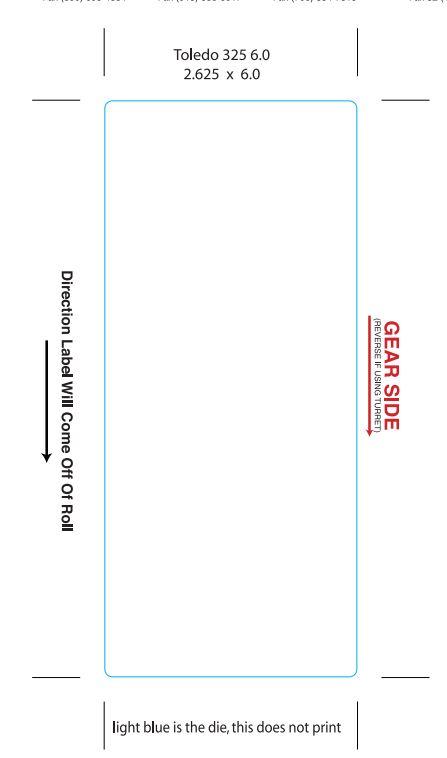 Toledo 325-ET 6.0 Blank Label 6000/Case