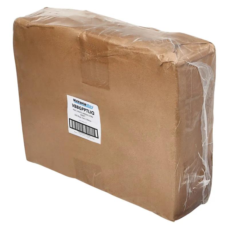 Victoria Bay Pint Liquor Bag 3.75X2.25X11.5 IN Paper Kraft 500/Pack