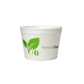Vio Food Container Base 12 OZ Polystyrene Foam Multicolor Round 500/Case