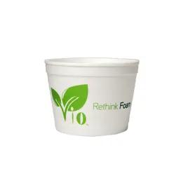 Vio Food Container Base 12 OZ Polystyrene Foam Multicolor Round 500/Case