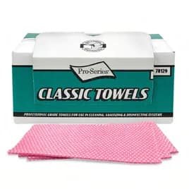 Cleaning Wipe 21.5X13 IN Rayon Pink White 1/3 Fold Dispenser Box 200/Case