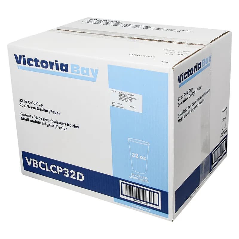 Victoria Bay Cold Cup 32 OZ Paper Cool Wave 500/Case