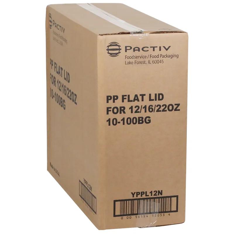 Lid Flat 3.8X0.4 IN PP Clear For 20-22 OZ A-Size Cup 1000/Case