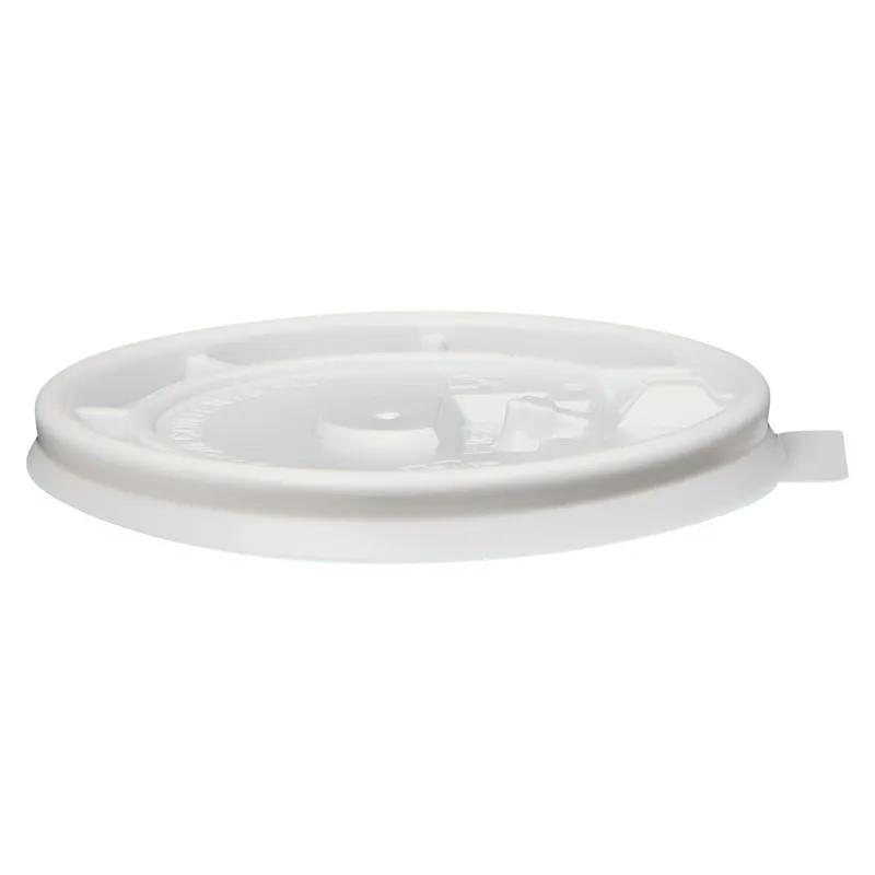 Victoria Bay Lid Flat PS White For 8 OZ Hot Cup Fold Back 100 Count/Pack 10 Packs/Case 1000 Count/Case