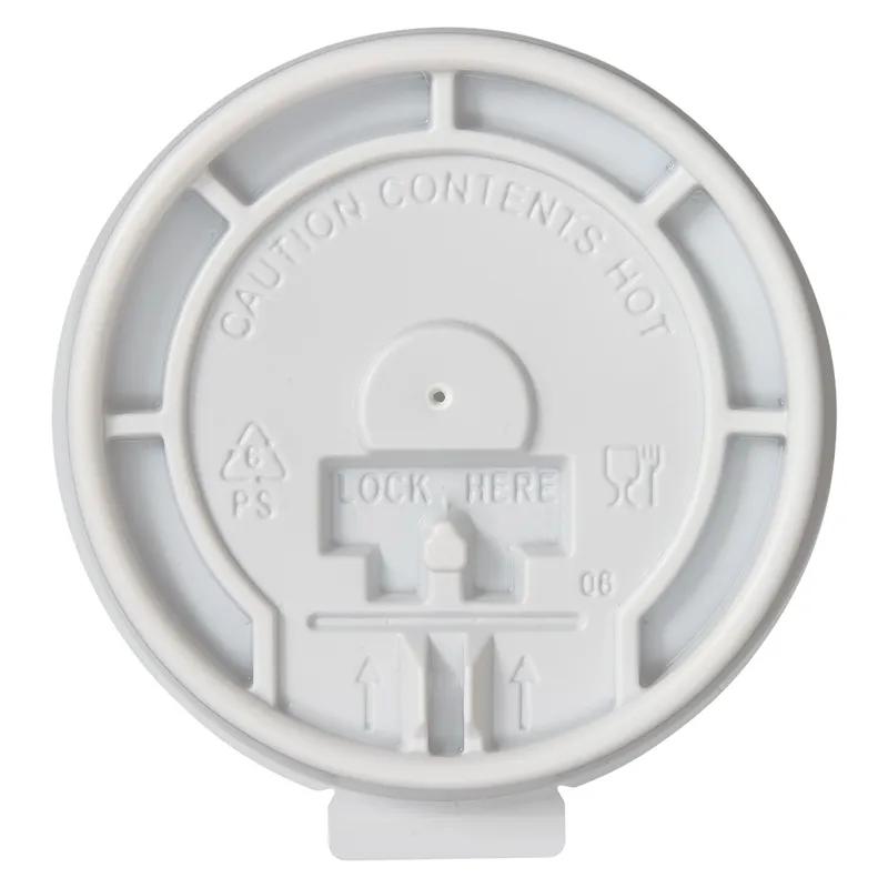 Victoria Bay Lid Flat PS White For 8 OZ Hot Cup Fold Back 100 Count/Pack 10 Packs/Case 1000 Count/Case