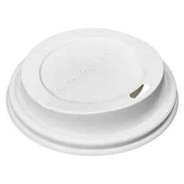 Victoria Bay Lid Dome Plastic White For 8 OZ Hot Cup Travel 1000/Case