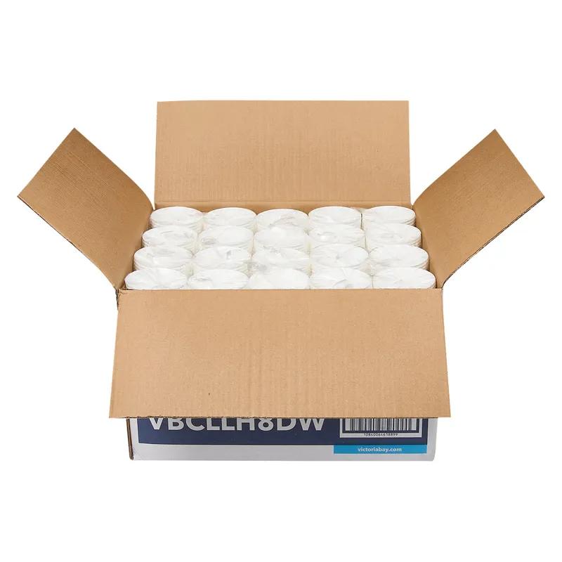 Victoria Bay Lid Dome Plastic White For 8 OZ Hot Cup Travel 1000/Case