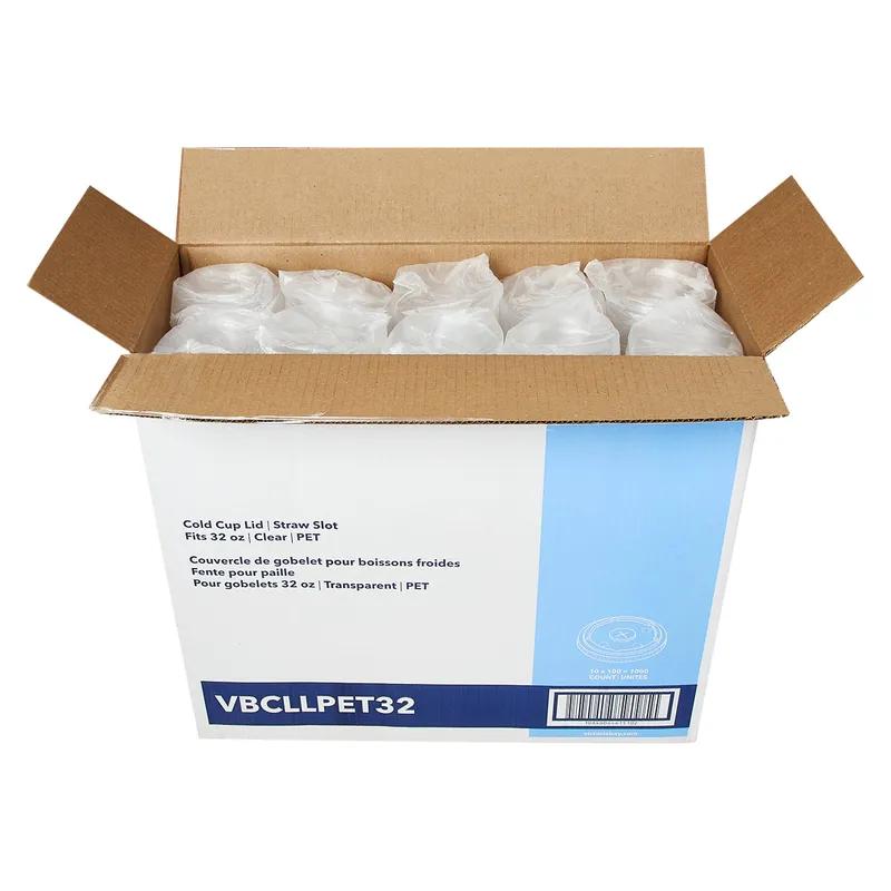 Victoria Bay Lid PS Clear For 32 OZ Cold Cup Straw Slot 1000/Case