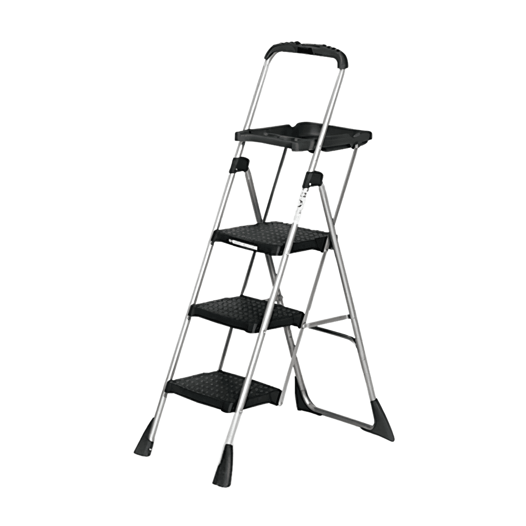 Max Work Platform Ladder 55 IN 225 LB Steel Three Step 1/Each