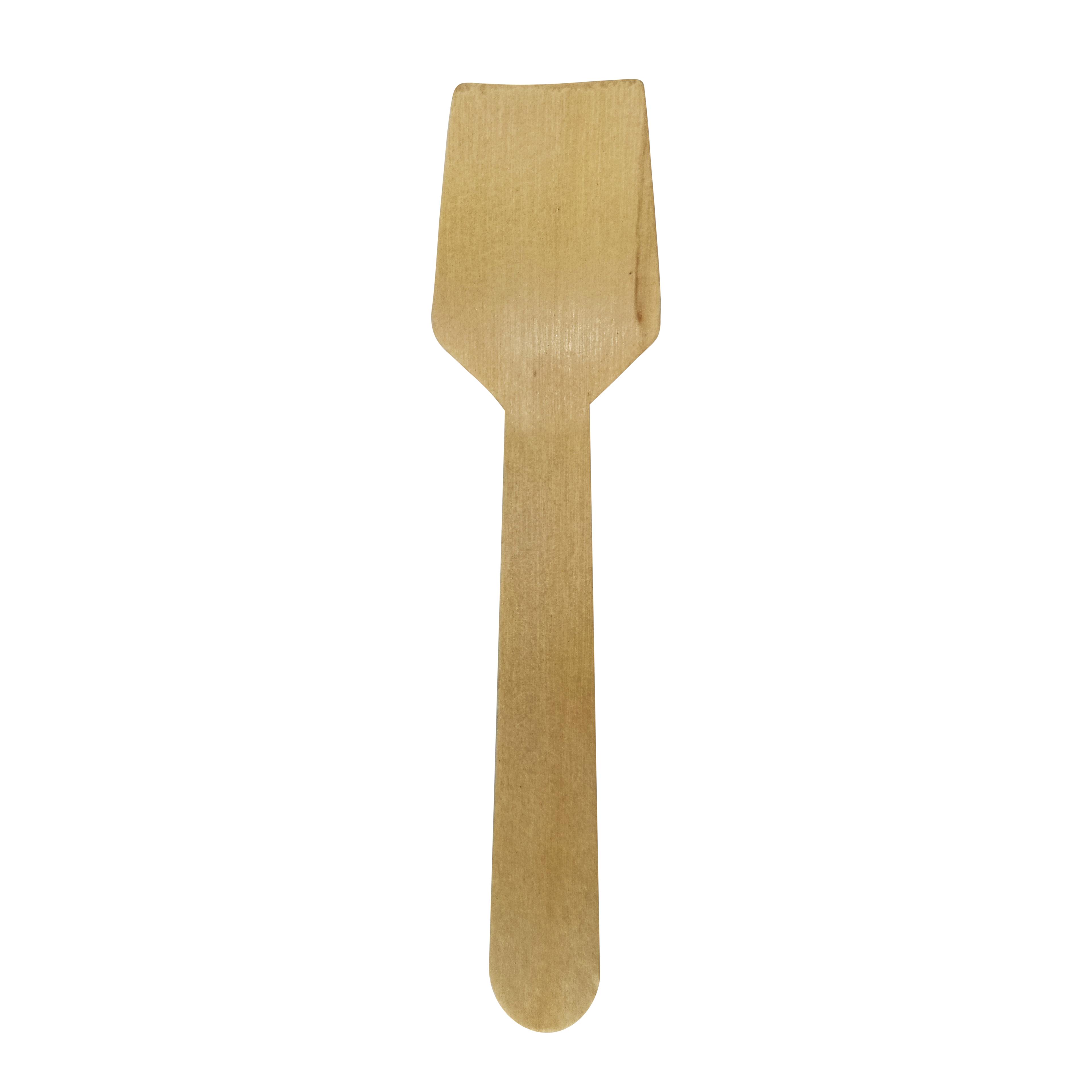 Ice Cream Spoon 3.75 IN Wood Natural 100 Count/Pack 30 Packs/Case 3000 Count/Case