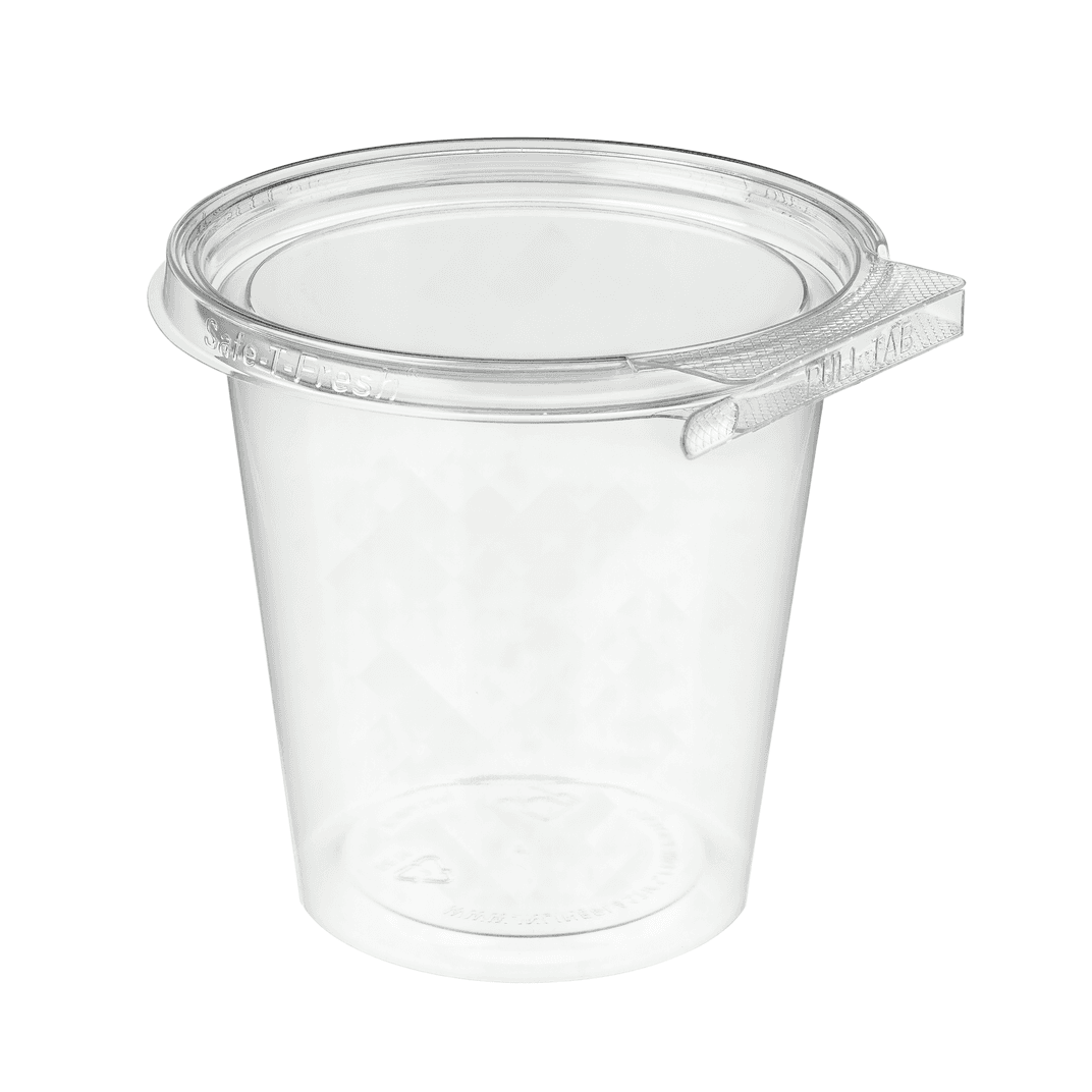 Safe-T-Fresh® Deli Container Hinged 25.5 OZ RPET Clear 270/Case