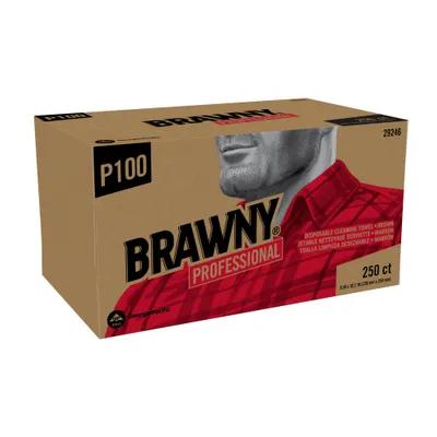 Brawny® Cleaning Wipe Unfolded: 10.25X9 IN 1 Brown EPA Indicator 250 Sheets/Pack 24 Packs/Case
