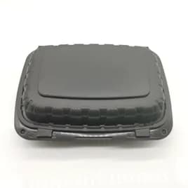 Victoria Bay Take-Out Container Hinged 8X8X3 IN MFPP Black Square Vented 200/Case