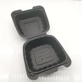 Victoria Bay Take-Out Container Hinged 9X9X3 IN MFPP Black Square Vented 200/Case