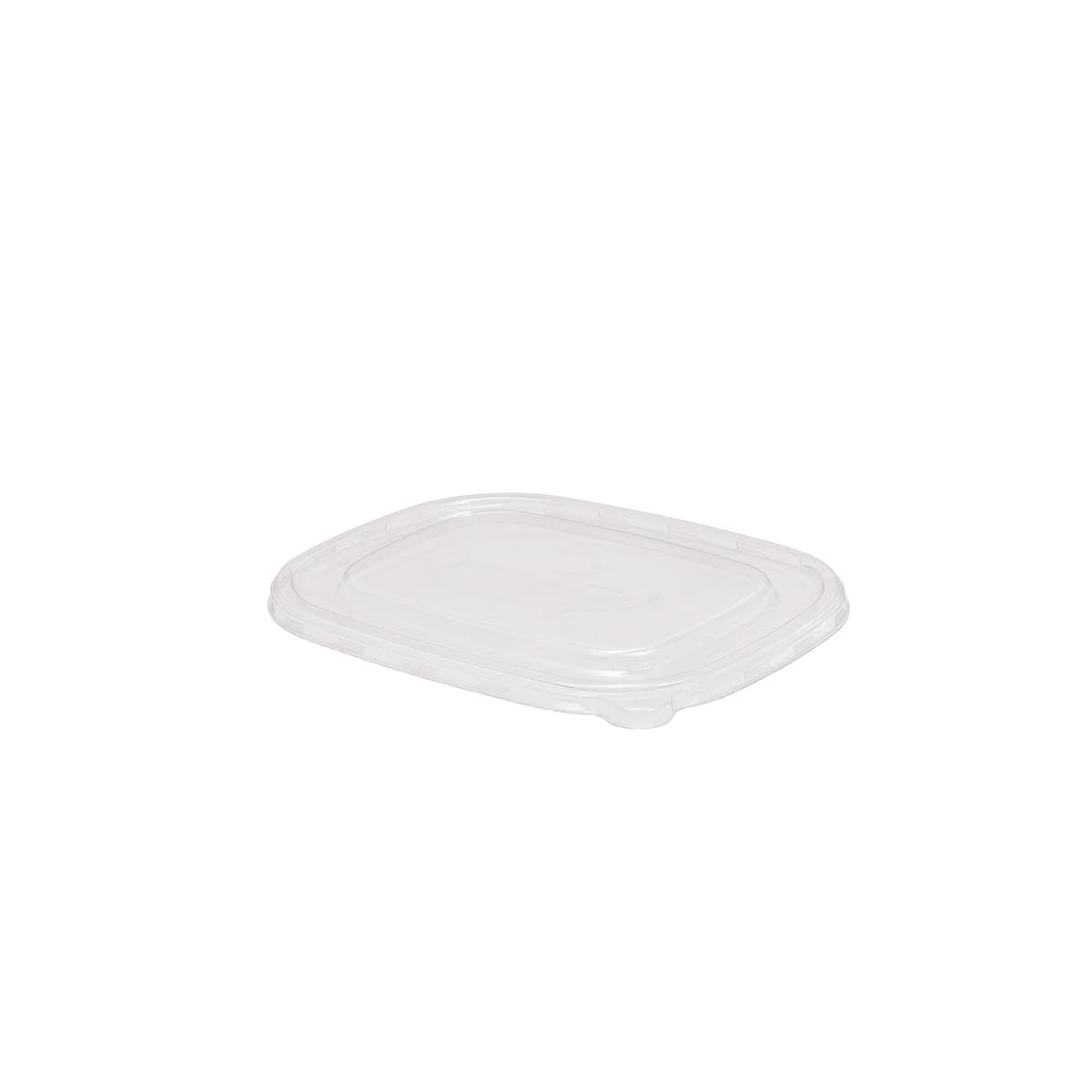 Lid Flat Plastic Clear Rectangle For 32-48 OZ Bowl 300/Case