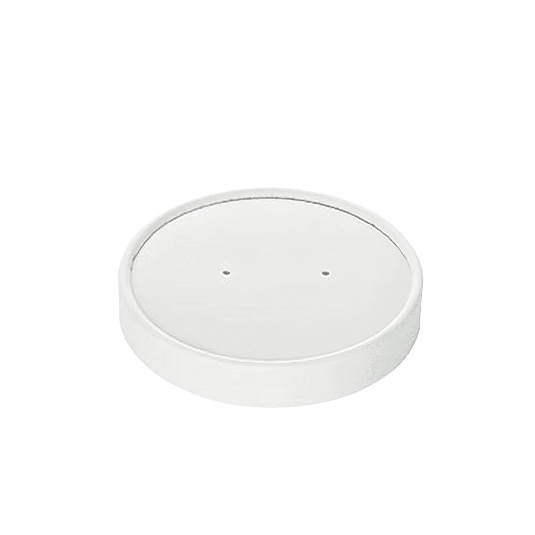 Lid Single Wall Poly-Coated Paper White Spiral For Bowl 1000/Case