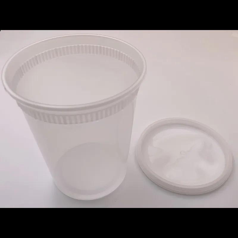 Victoria Bay Deli Container Base & Lid Combo With Polyethylene (PE) Lid 32 OZ PP Round 240/Case