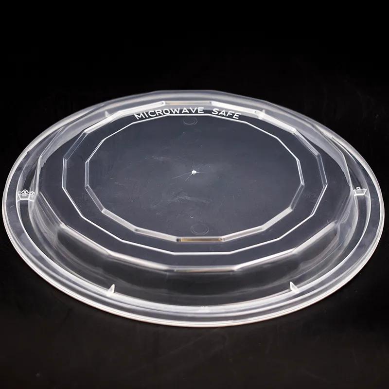 Victoria Bay Take-Out Container Base & Lid Combo 24 OZ Plastic Black Clear Round 150/Case