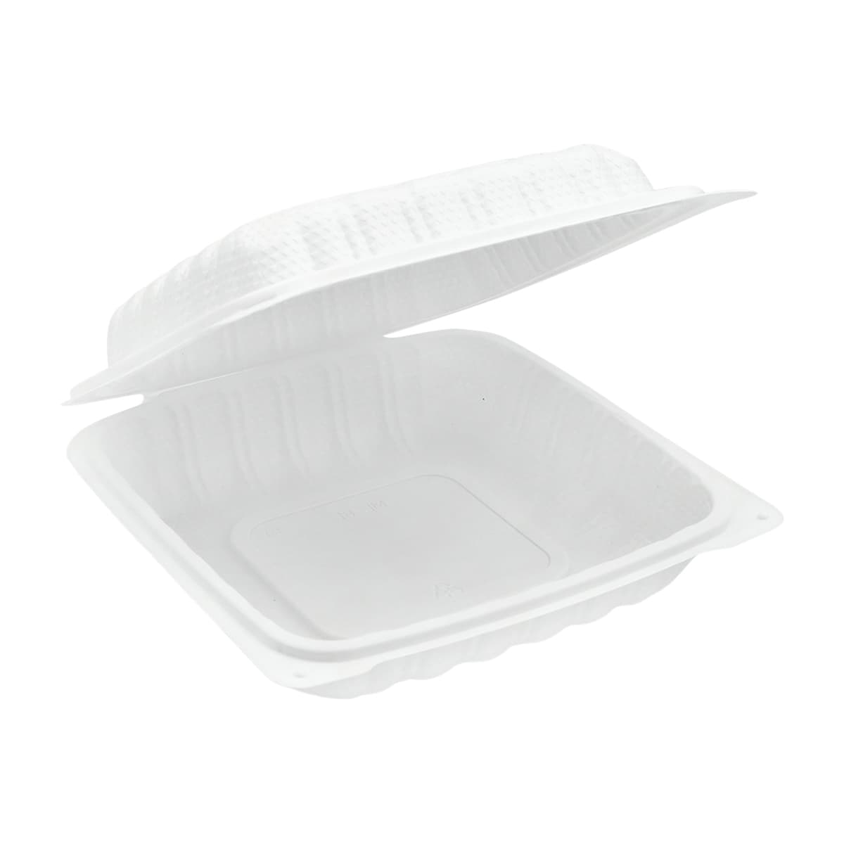 Victoria Bay Take-Out Container Hinged 8X8X2 IN MFPP Ivory Square 150/Case
