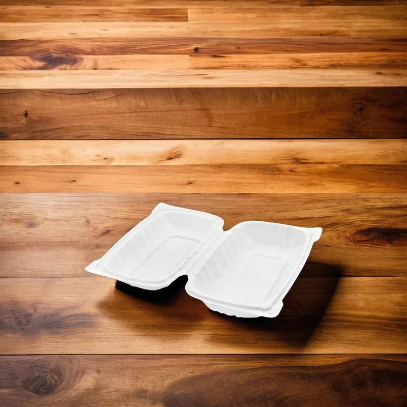 Victoria Bay Take-Out Container Hinged 9X6X2.8 IN MFPP Ivory Rectangle 200/Case