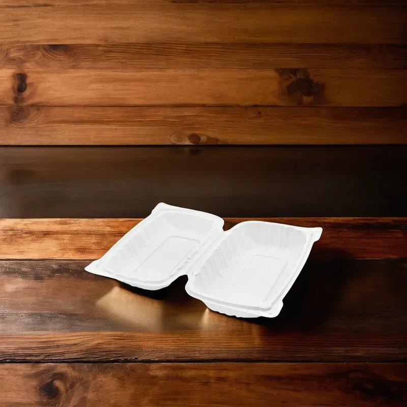 Victoria Bay Take-Out Container Hinged 9X6X2.8 IN MFPP Ivory Rectangle 200/Case