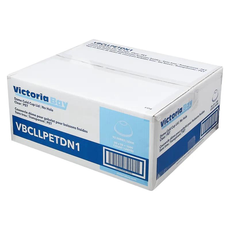 Victoria Bay Lid Dome 92MM PET For 9-12 OZ Squat Cold Cup No Hole 50 Count/Pack 20 Packs/Case 1000 Count/Case