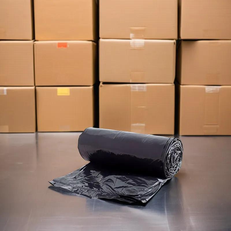 Can Liner 38X58 IN Black Plastic 1.3MIL Roll 100/Case