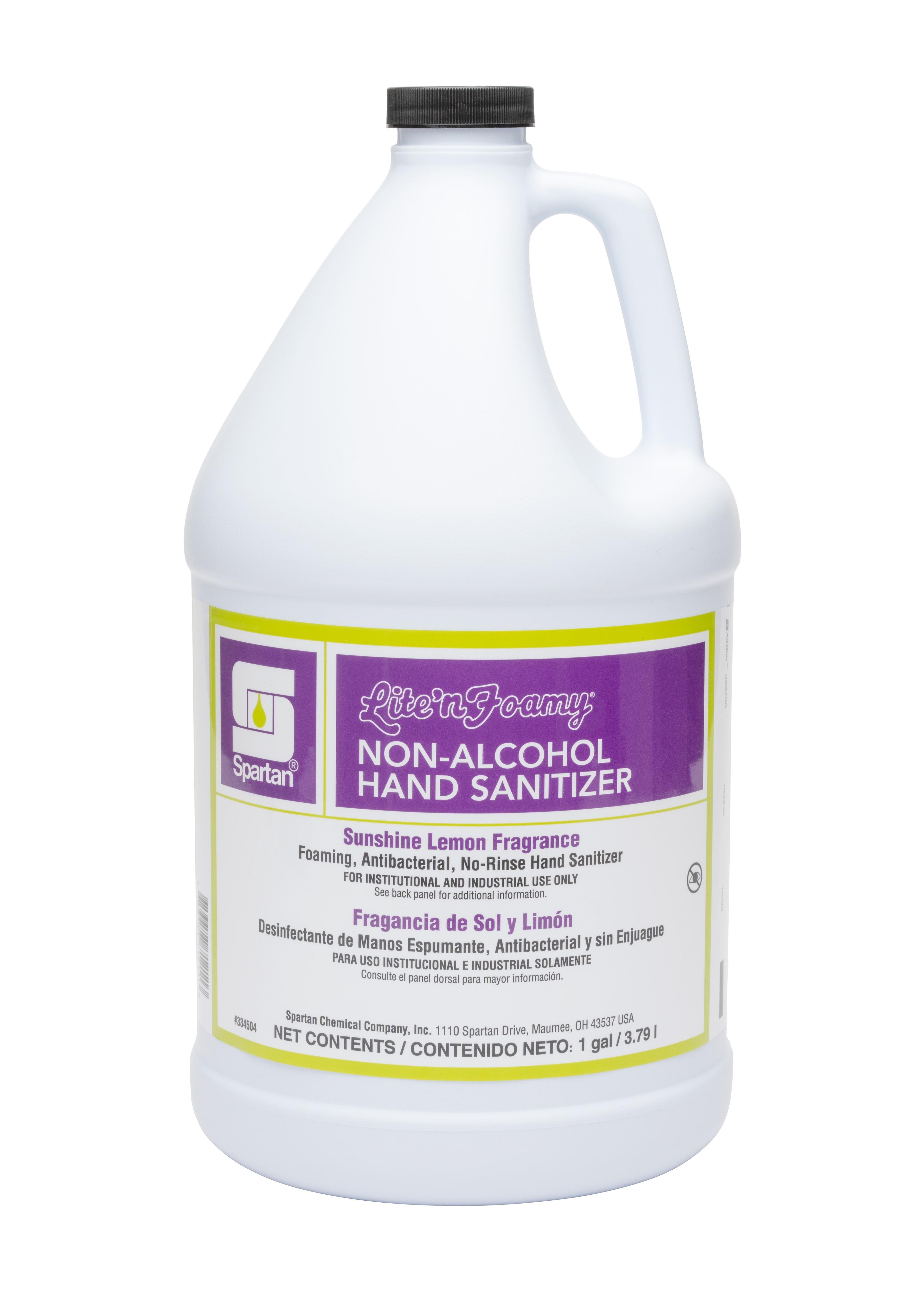 Lite'n Foamy® Non-Alcohol Hand Sanitizer Hand Sanitizer RTU 1 GAL Sunshine Lemon Colorless Light Yellow 4/Ca