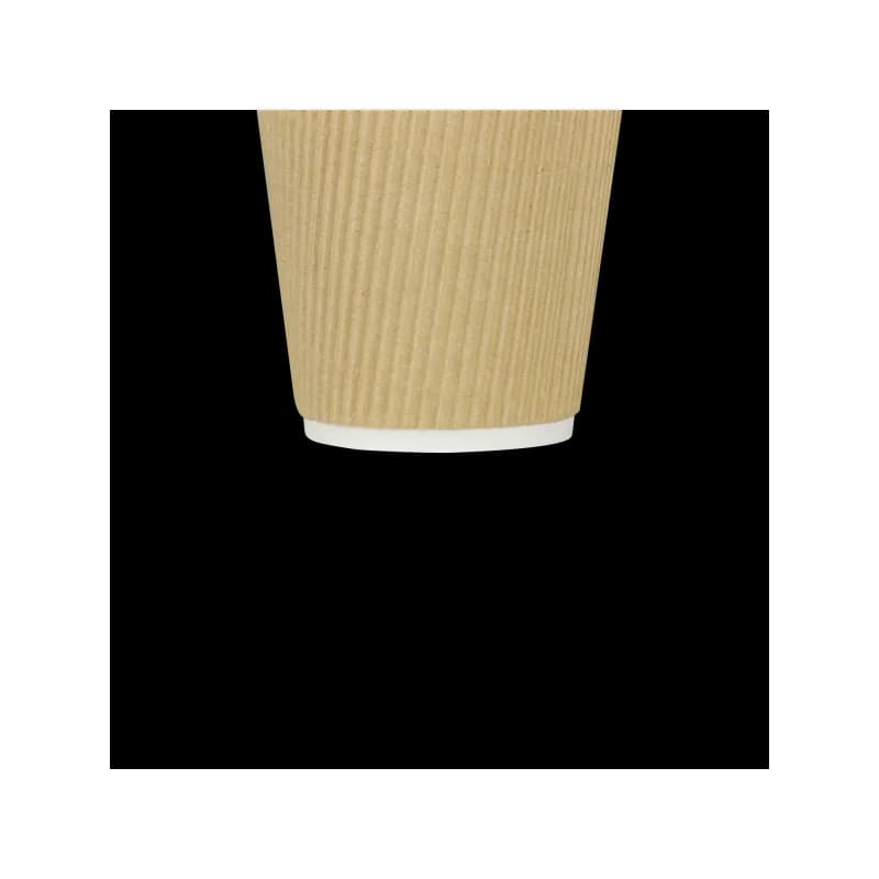 Karat® Hot Cup Ripple 10 OZ Paper Kraft 90MM 500/Case