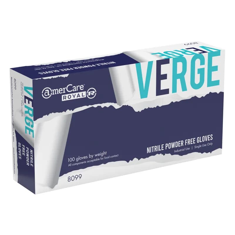 Gloves Large (LG) Purple Nitrile Powder-Free 100 Count/Pack 10 Packs/Case 1000 Count/Case