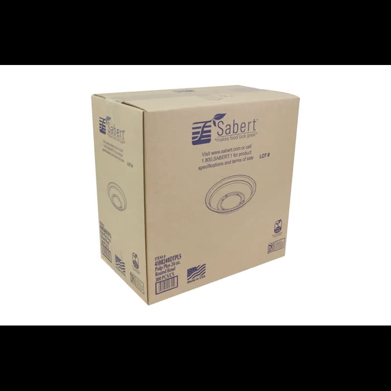 Pulp Plus Bowl 24 OZ 8 IN Pulp Fiber Round 300/Case