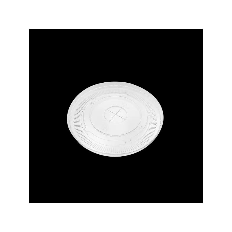 Karat® Lid Flat 3.54 IN PET Clear For 12-22 OZ Cup Identification With Hole 1000/Case