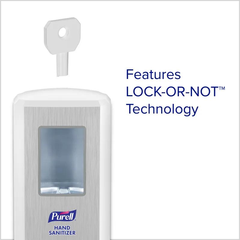 Purell® Hand Sanitizer Dispenser 1200 mL White Wall Mount Push Lever Viewing Window ADA Compliant For CS4 1/Each