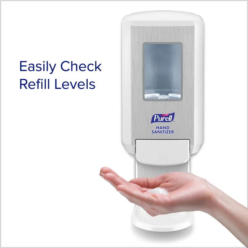 Purell® Hand Sanitizer Dispenser 1200 mL White Wall Mount Push Lever Viewing Window ADA Compliant For CS4 1/Each