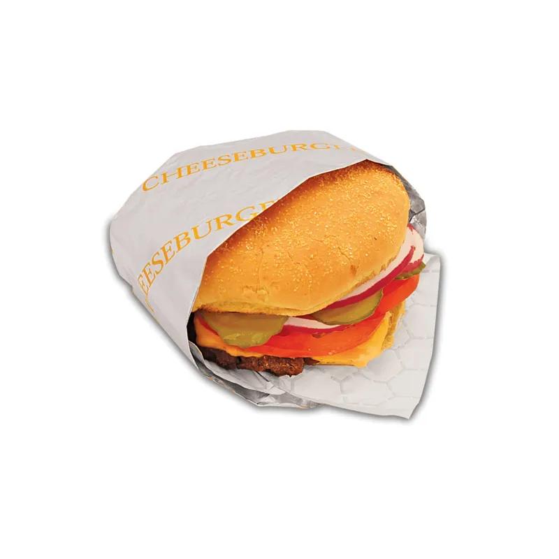 Bagcraft® Cheeseburger Foil Sheets 14X10 IN Foil-Lined Paper Honeycomb 2000/Case