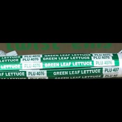 VP PLU 4076 Green Leaf Lettuce Twist Tie 18X0.375 IN Green 300/Bundle