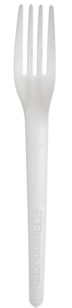 Plantware® Fork 7 IN PLA White 1000/Case