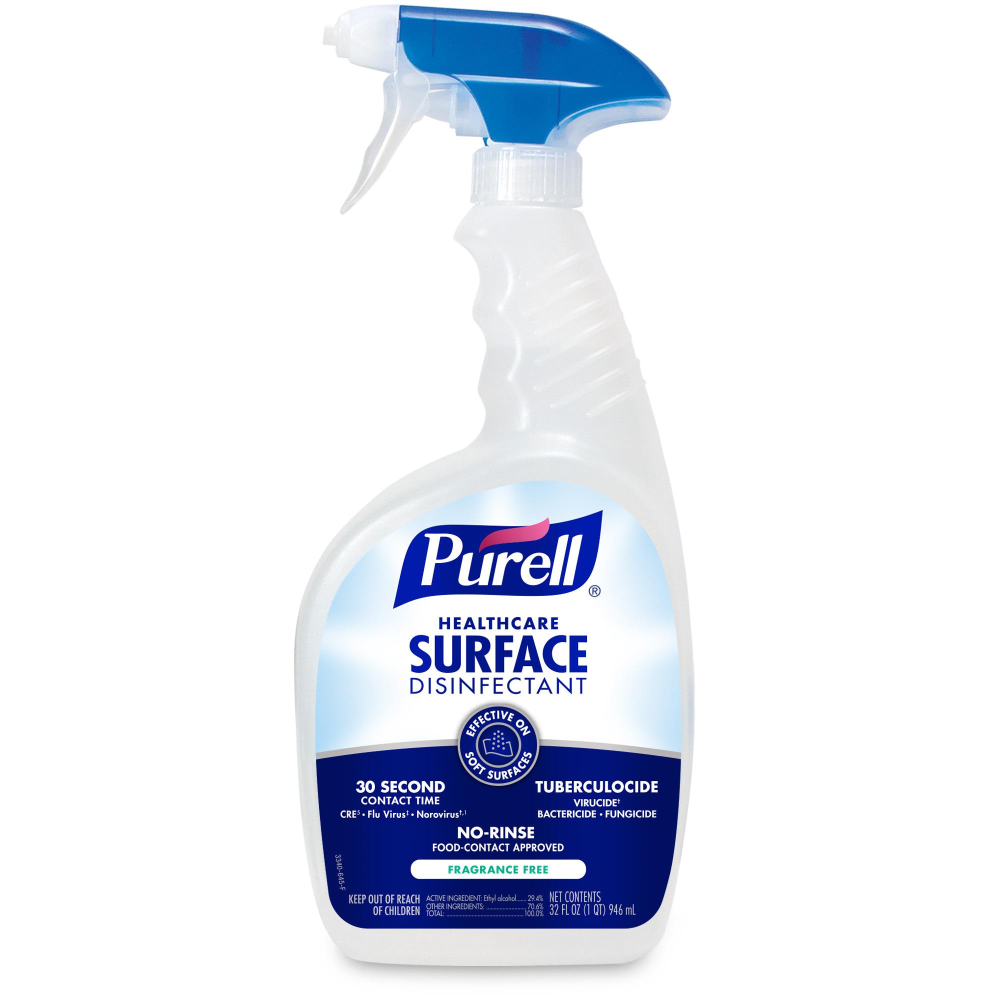 Purell® Unscented One-Step Disinfectant 4.69X2.92X9.06 IN 32 FLOZ Multi Surface Healthcare RTU 6/Case