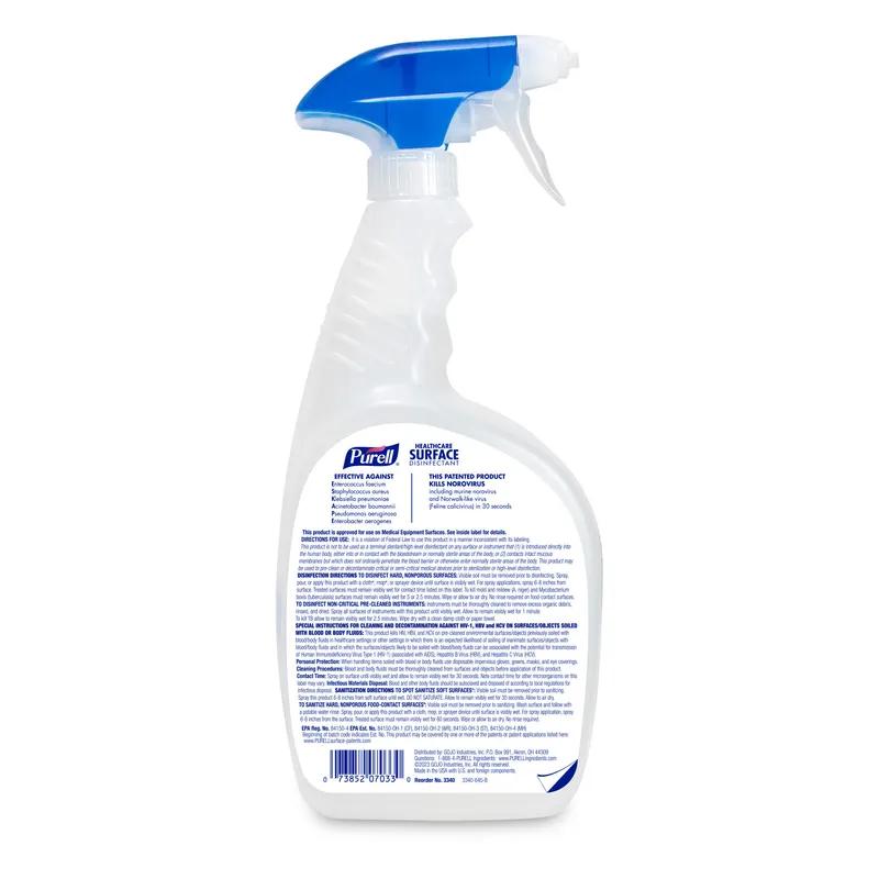 Purell® Unscented One-Step Disinfectant 4.69X2.92X9.06 IN 32 FLOZ Multi Surface Healthcare RTU 6/Case