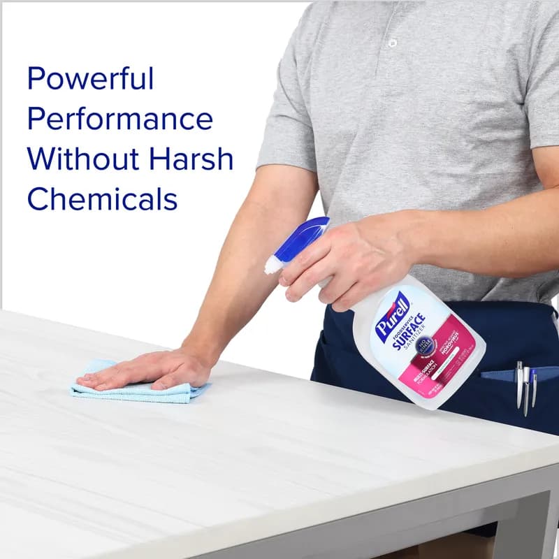 Purell® Unscented Food Service Sanitizer 4.69X2.92X9.06 IN 1 QT Multi Surface RTU 6/Case