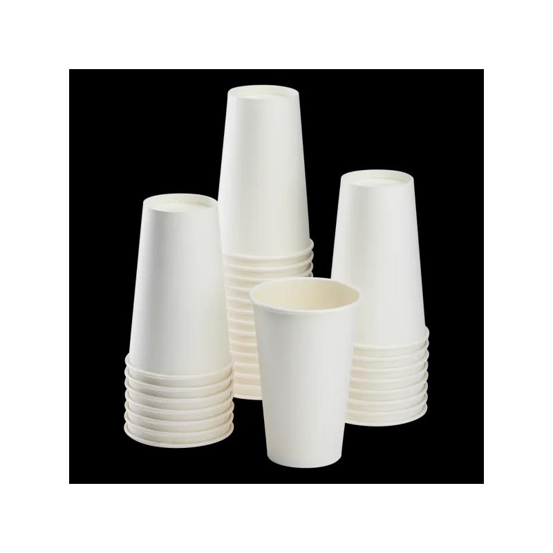 Karat® Hot Cup 16 OZ Paper White 90MM 1000/Case