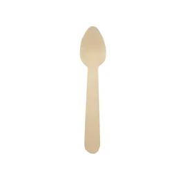 Spoon 4.33 IN Wood Natural 100 Count/Pack 30 Packs/Case 3000 Count/Case
