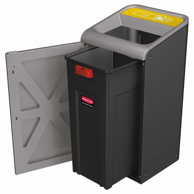 Configure™ Mixed Recycling 1-Stream Multi-Stream Recycling 22.25X18X41.25 IN 15 GAL Gray Stenni Metal 1/Each