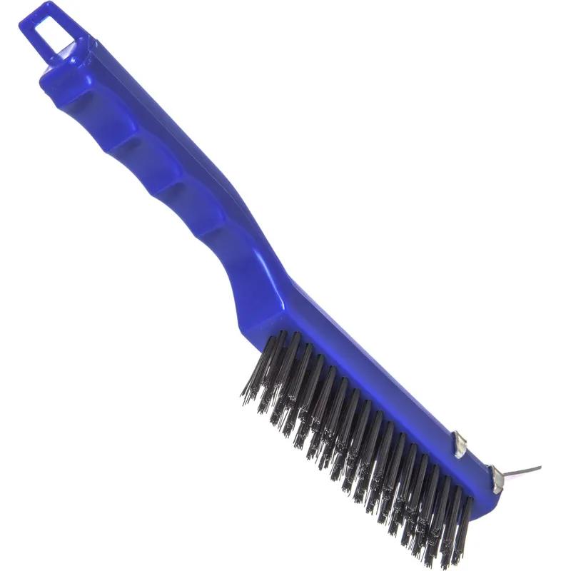 Sparta® Scratch Brush & Scraper 11.4X1X2.5 IN Plastic Carbon Steel Wire Blue 1/Each